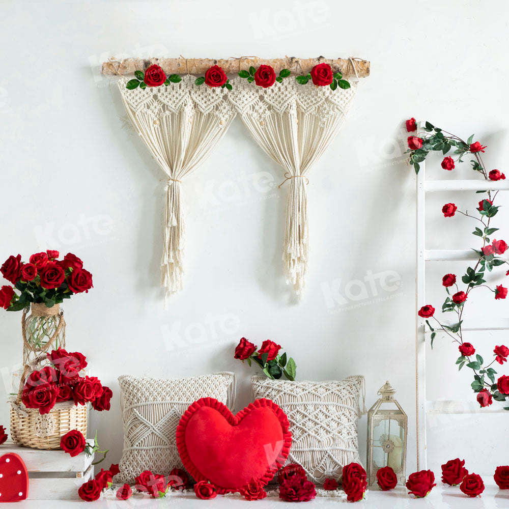 Kate Boho Valentine's Day Backdrop Rose Designed by Emetselch - Kate Backdrop AU