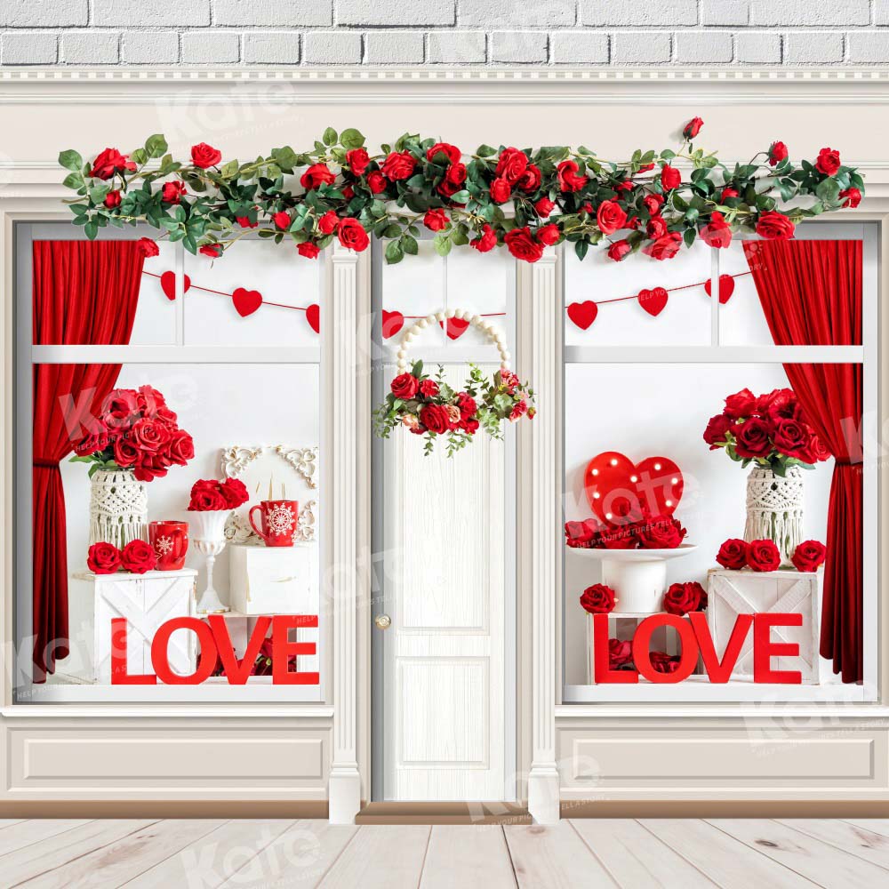 Kate Valentine's Day Backdrop Rose Shop Designed by Chain Photography - Kate Backdrop AU