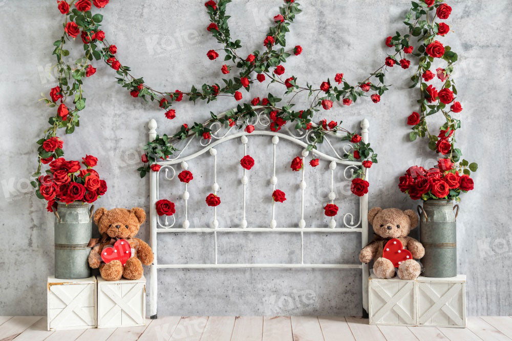 Kate Valentine Headboard Backdrop Rose Designed by Emetselch - Kate Backdrop AU