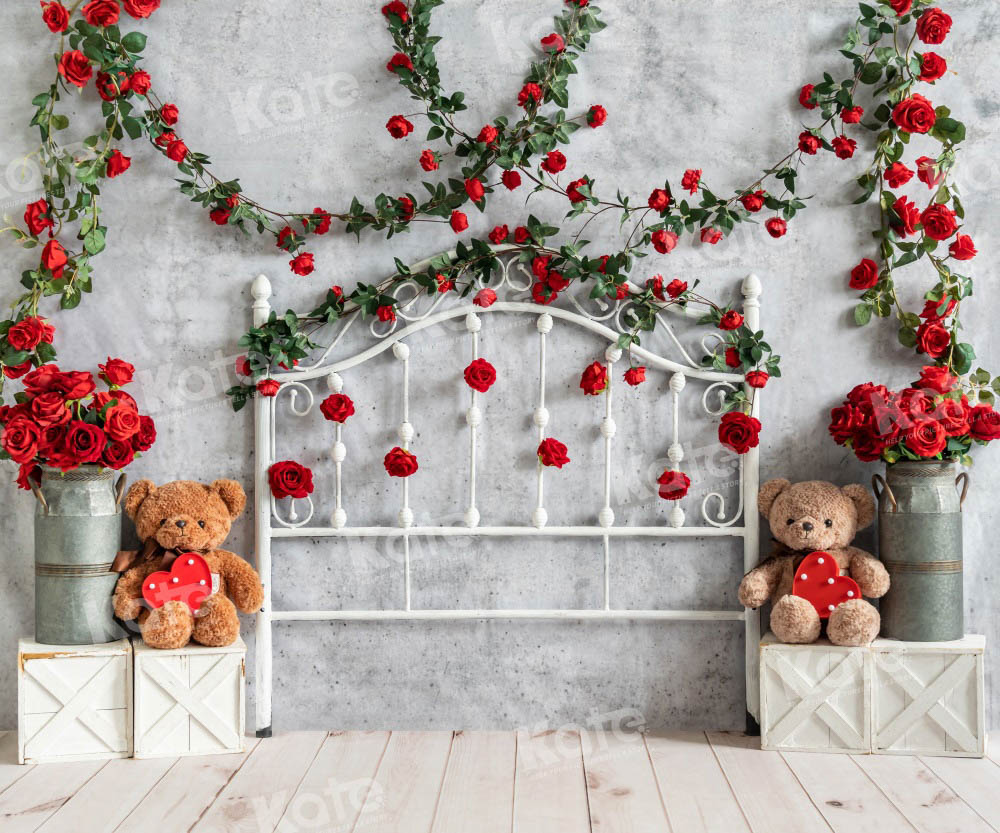 Kate Valentine Headboard Backdrop Rose Designed by Emetselch - Kate Backdrop AU