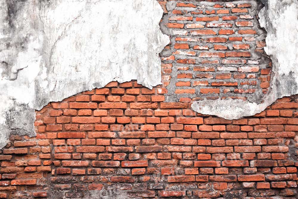 Kate Broken Brick Wall Backdrop Vintage texture Designed by Kate Image