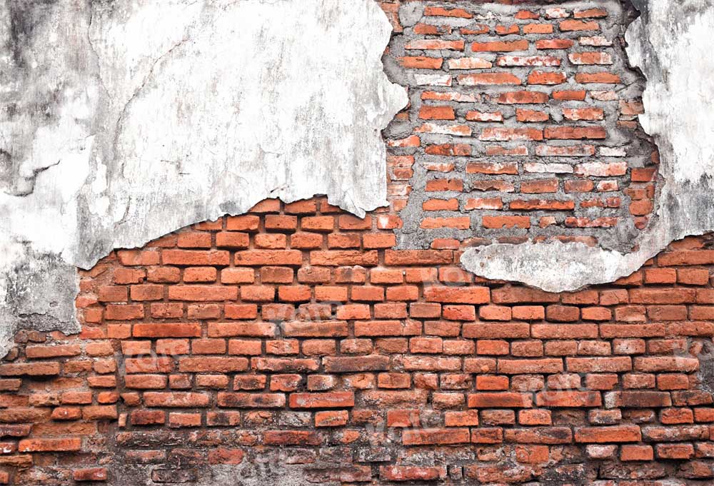 Kate Broken Brick Wall Backdrop Vintage texture Designed by Kate Image