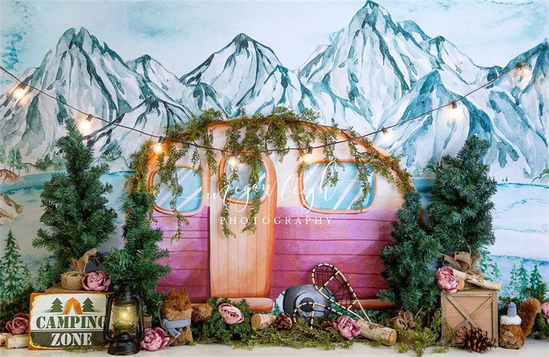 Kate Camper Girl Backdrop Designed by Megan Leigh Photography - Kate Backdrop AU