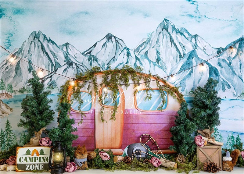 Kate Camper Girl Backdrop Designed by Megan Leigh Photography - Kate Backdrop AU