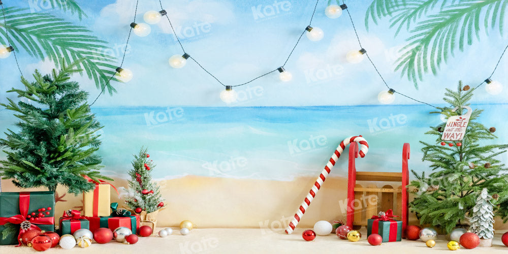 Kate Beach Christmas Backdrop Designed by Emetselch - Kate Backdrop AU