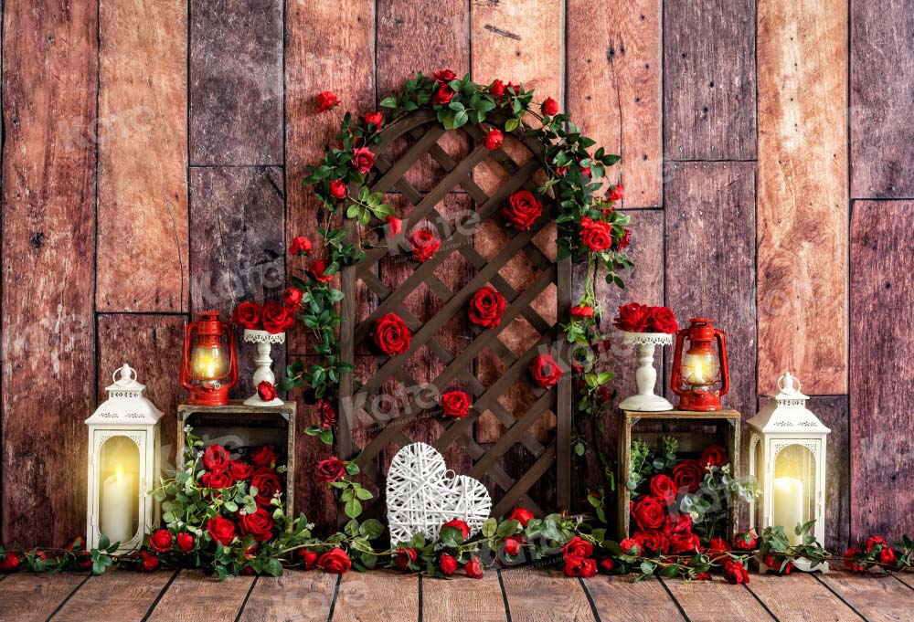 Kate Valentine's Day Backdrop Rose Wood Designed by Emetselch - Kate Backdrop AU