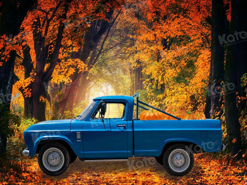 Kate Fall Pumpkin Truck Backdrop Designed by Chain Photography