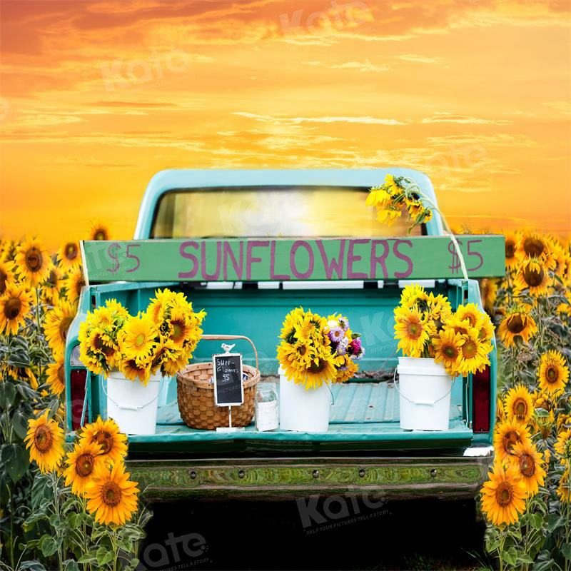 Kate Autumn Sunflower Backdrop Sales Cart Designed by Uta Mueller Photography - Kate Backdrop AU