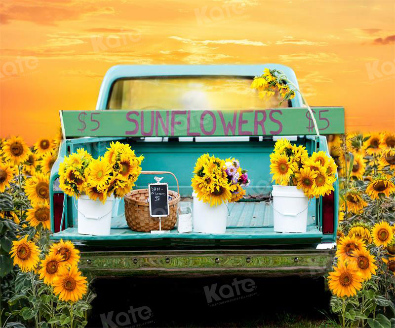 Kate Autumn Sunflower Backdrop Sales Cart Designed by Uta Mueller Photography