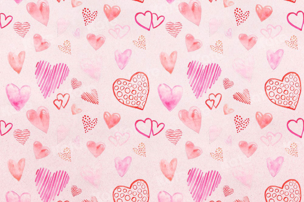 Kate Valentine Hearts Pink Backdrop Designed by Kate Image - Kate Backdrop AU