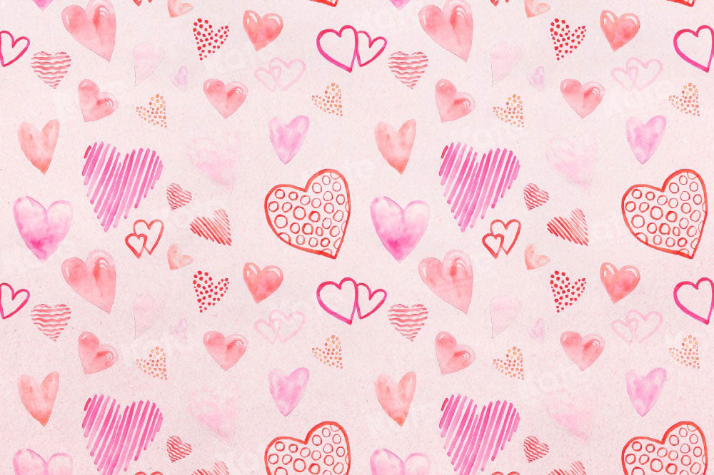 Kate Valentine Hearts Pink Backdrop Designed by Kate Image