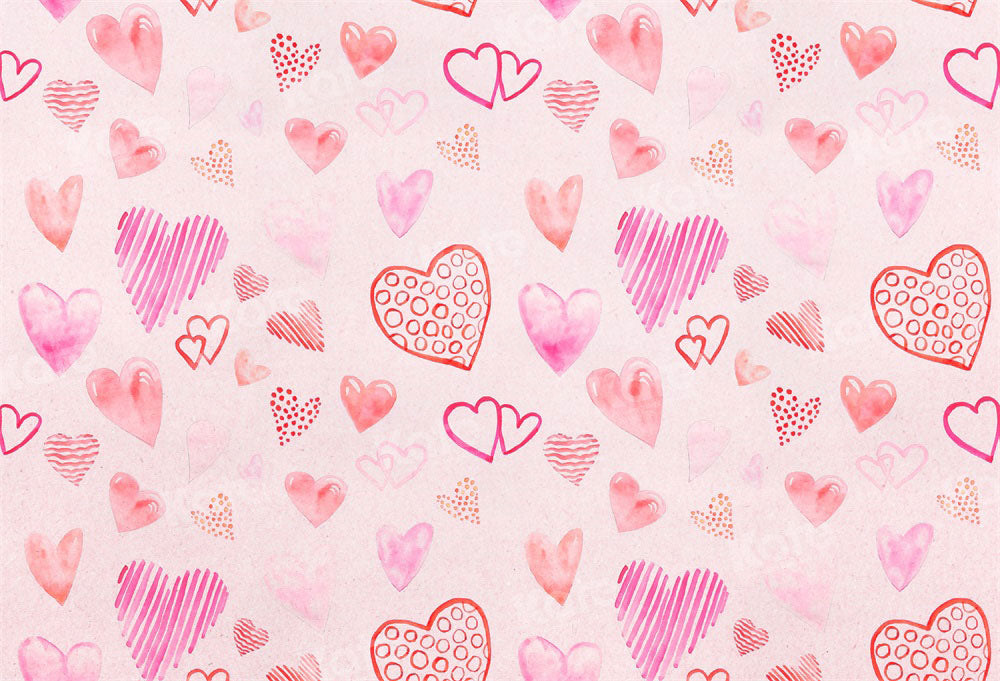 Kate Valentine Hearts Pink Backdrop Designed by Kate Image - Kate Backdrop AU