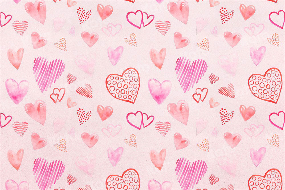 Kate Valentine Hearts Pink Backdrop Designed by Kate Image - Kate Backdrop AU