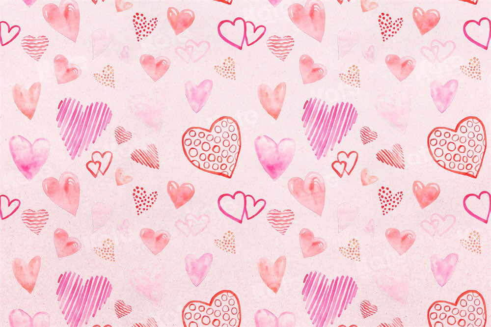 Kate Valentine Hearts Pink Backdrop Designed by Kate Image