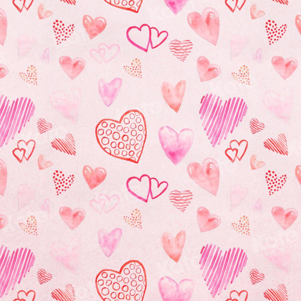 Kate Valentine Hearts Pink Backdrop Designed by Kate Image - Kate Backdrop AU