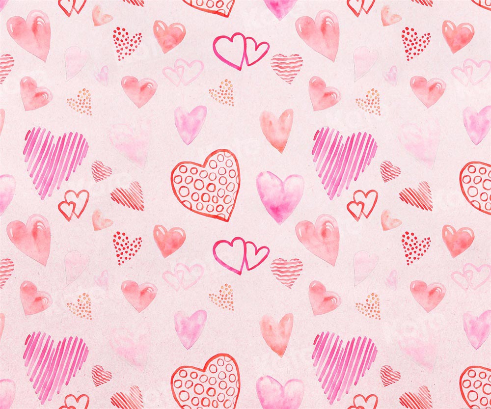 Kate Valentine Hearts Pink Backdrop Designed by Kate Image - Kate Backdrop AU
