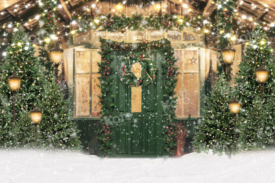 Kate Christmas Backdrop Outdoor Snow Scene for Photography - Kate Backdrop AU