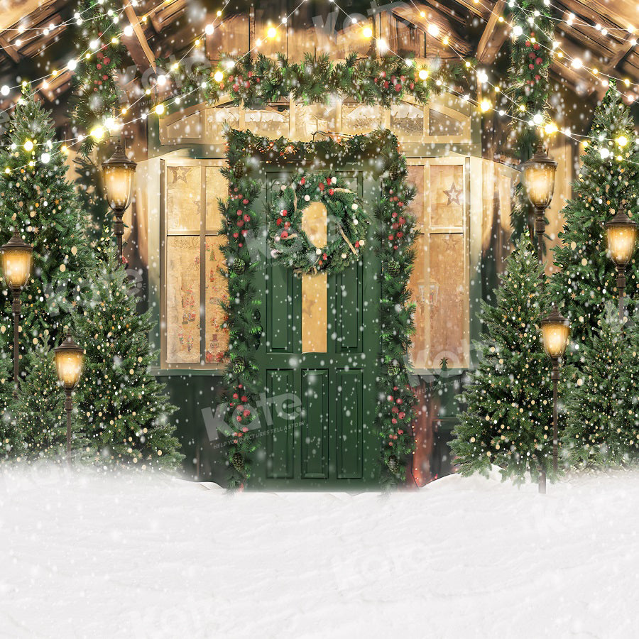 Kate Christmas Backdrop Outdoor Snow Scene for Photography - Kate Backdrop AU