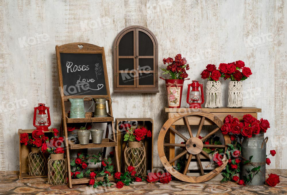 Kate Valentine's Day Backdrop Rose Designed by Chain Photography - Kate Backdrop AU