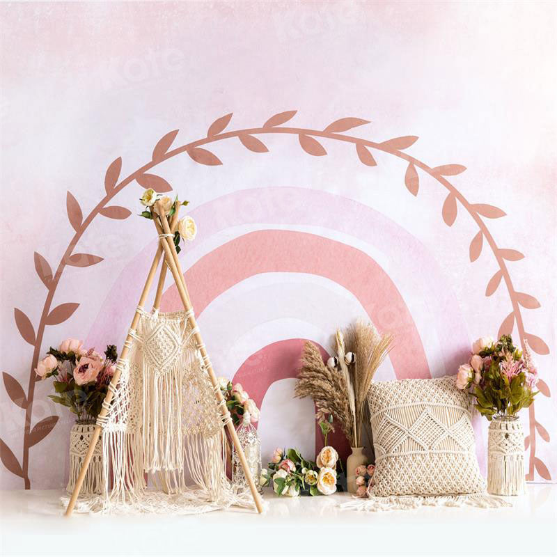 Kate Pink Pillow Tent Backdrop Rainbow for Photography - Kate Backdrop AU
