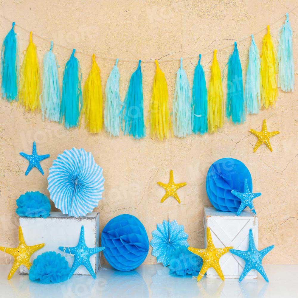 Kate Starfish Cake Smash Backdrop Child Designed by Emetselch