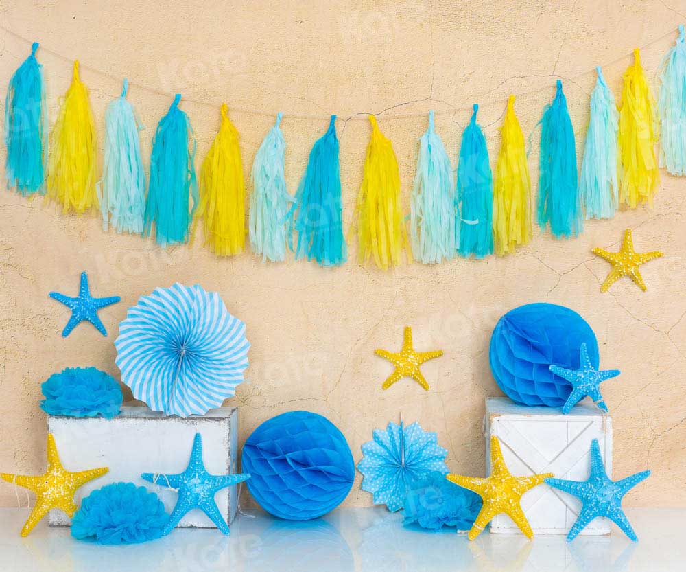 Kate Starfish Cake Smash Backdrop Child Designed by Emetselch