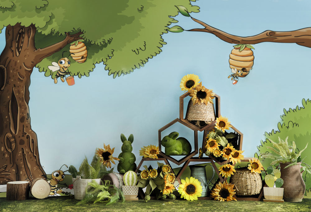 Kate Bee under Tree Backdrop Designed by Emetselch - Kate Backdrop AU
