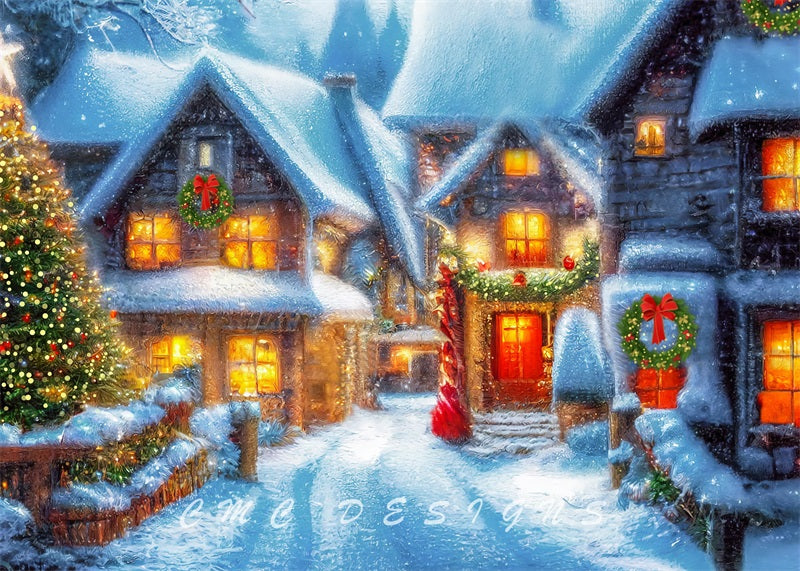 Kate Christmas Village Backdrop Designed by Candice Compton