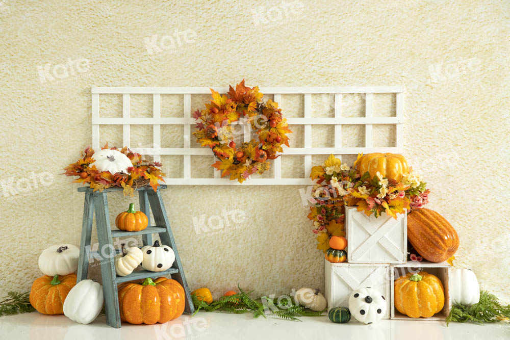 Kate Autumn Pumpkin Rack Backdrop Designed by Emetselch - Kate Backdrop AU