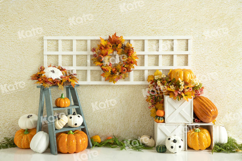 Kate Autumn Pumpkin Rack Backdrop Designed by Emetselch - Kate Backdrop AU