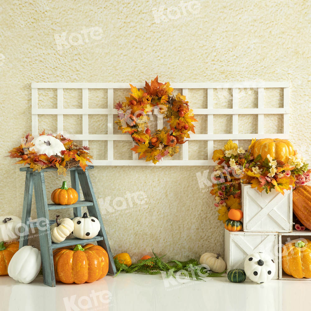 Kate Autumn Pumpkin Rack Backdrop Designed by Emetselch - Kate Backdrop AU