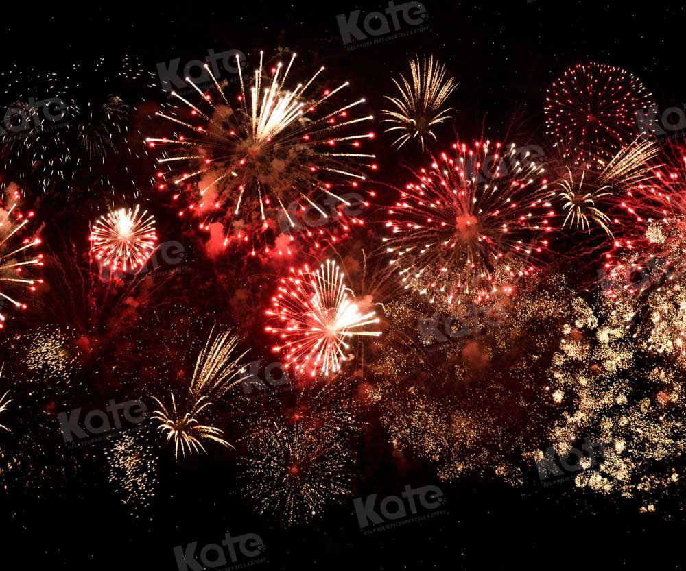 Kate New Year Fireworks Backdrop Celebrate Christmas Designed by Chain Photography