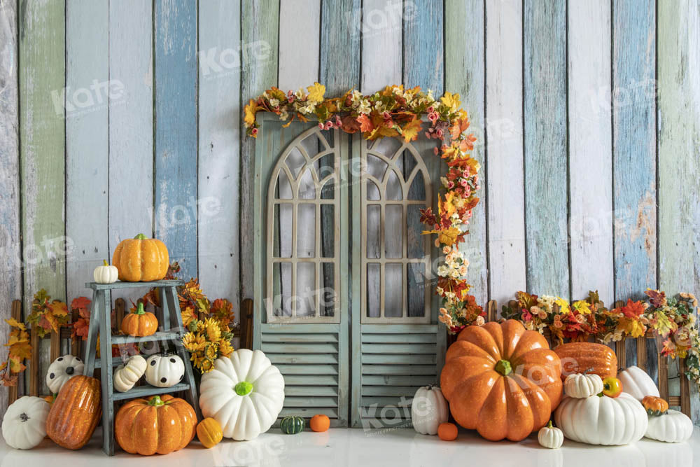 Kate Autumn Pumpkins Harvest Backdrop Designed by Emetselch - Kate Backdrop AU