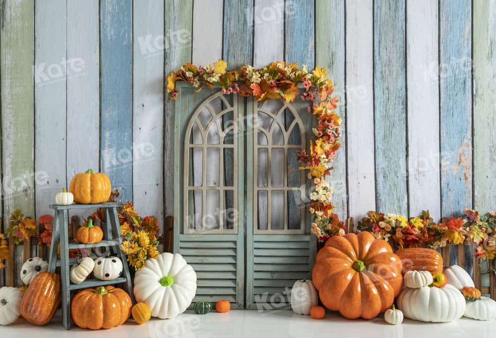 Kate Autumn Pumpkins Harvest Backdrop Designed by Emetselch - Kate Backdrop AU