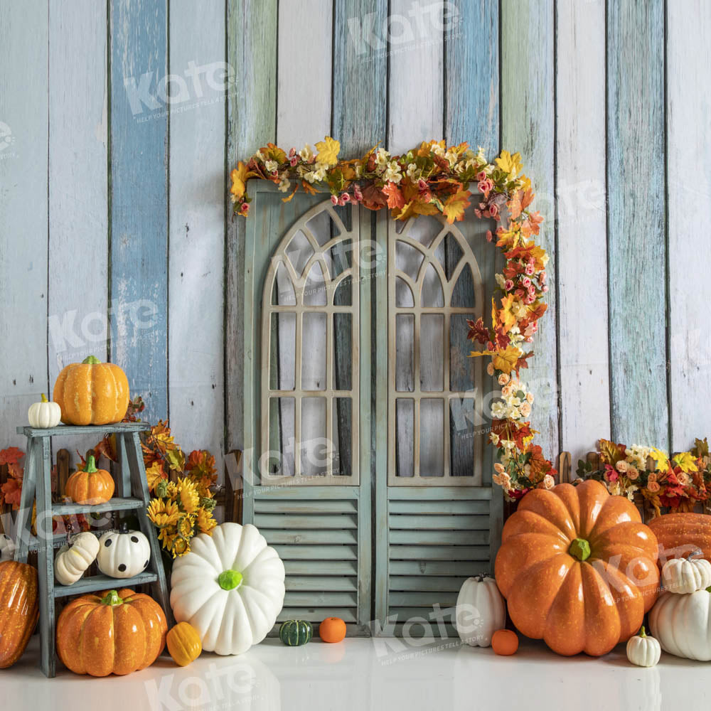 Kate Autumn Pumpkins Harvest Backdrop Designed by Emetselch - Kate Backdrop AU