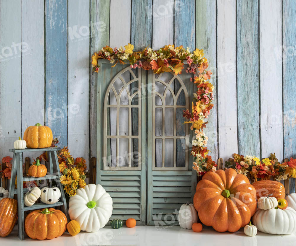 Kate Autumn Pumpkins Harvest Backdrop Designed by Emetselch - Kate Backdrop AU