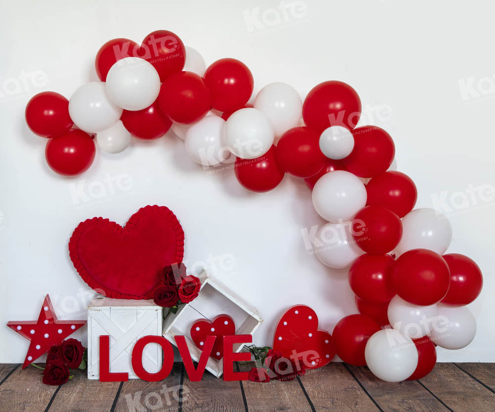 Kate Valentine's Day Love Arch Balloons Backdrop Designed by Emetselch