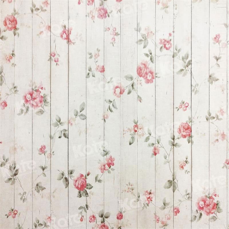 Kate Floral Painted Wood Backdrop for Photography - Kate Backdrop AU