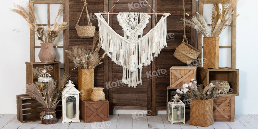 Kate Khaki Boho Backdrop Designed by Emetselch