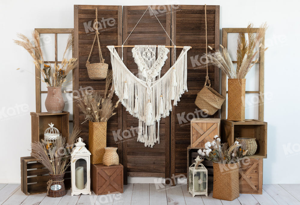 Kate Khaki Boho Backdrop Designed by Emetselch