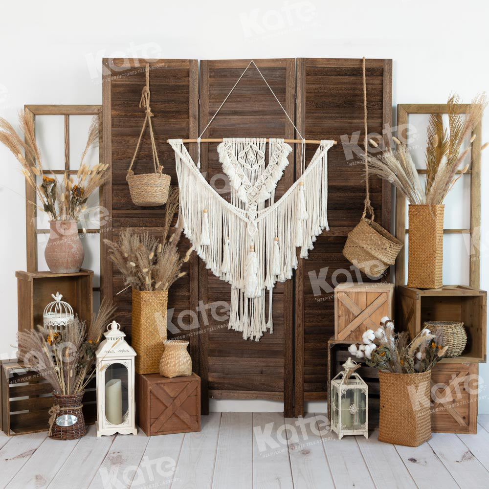 Kate Khaki Boho Backdrop Designed by Emetselch