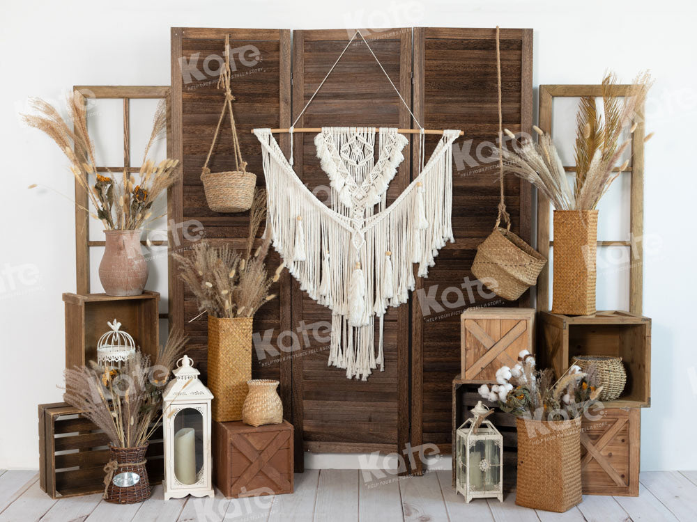 Kate Khaki Boho Backdrop Designed by Emetselch