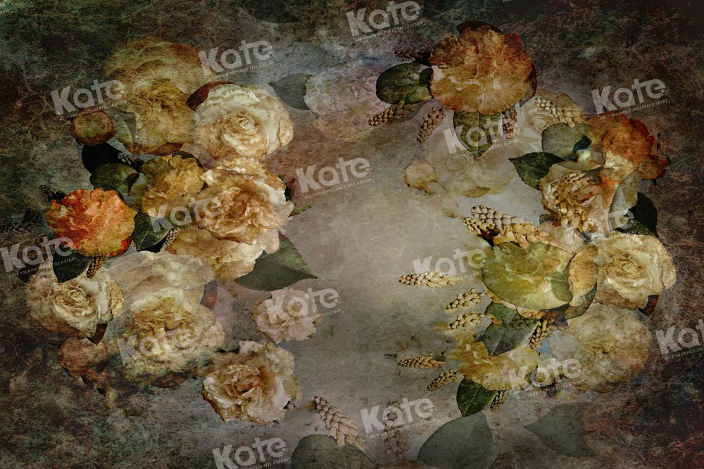 Kate Retro Floral Fine Art Backdrop Designed by Chain Photography