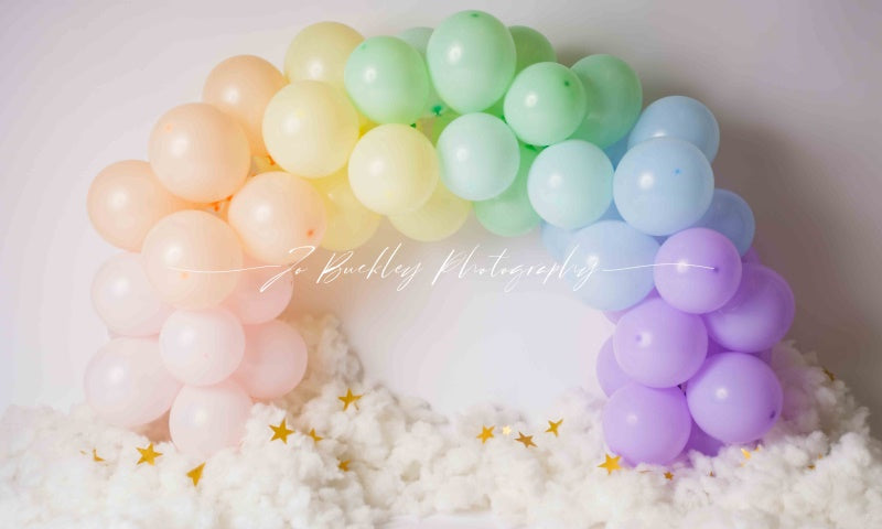 Kate Pastel Rainbow Backdrop Birthday Designed by Jo Buckley Photography - Kate Backdrop AU