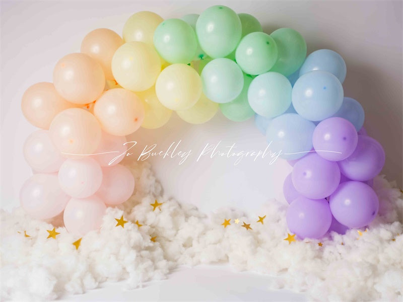 Kate Pastel Rainbow Backdrop Birthday Designed by Jo Buckley Photography - Kate Backdrop AU