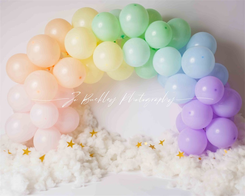 Kate Pastel Rainbow Backdrop Birthday Designed by Jo Buckley Photography - Kate Backdrop AU