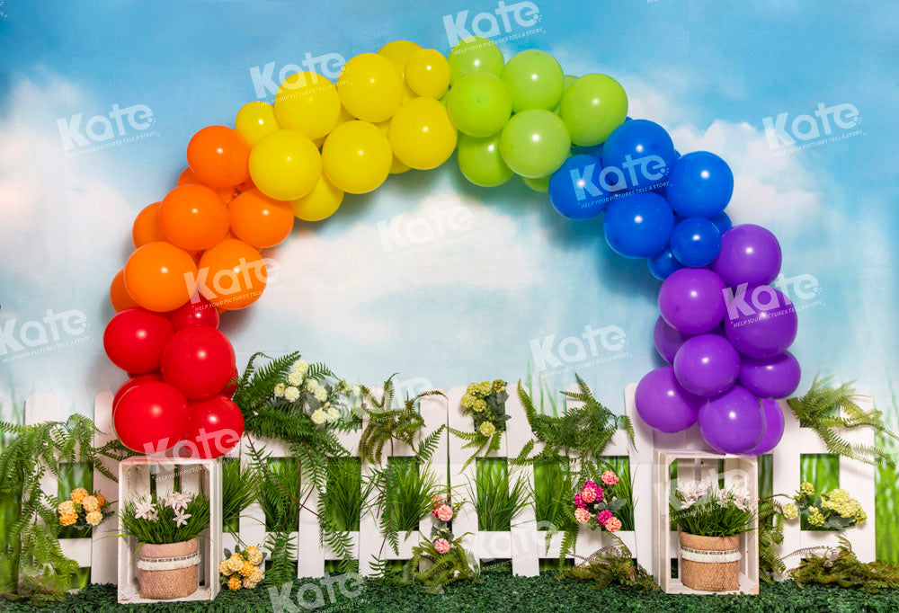 Kate Colorful Arched Balloons Easter Backdrop Designed by Emetselch - Kate Backdrop AU