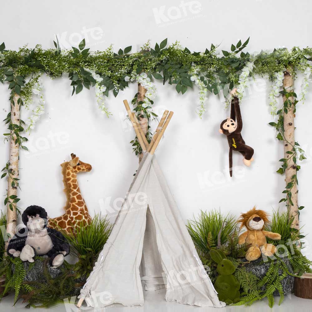 Kate Wild Animals Backdrop Tent Designed by Emetselch - Kate Backdrop AU