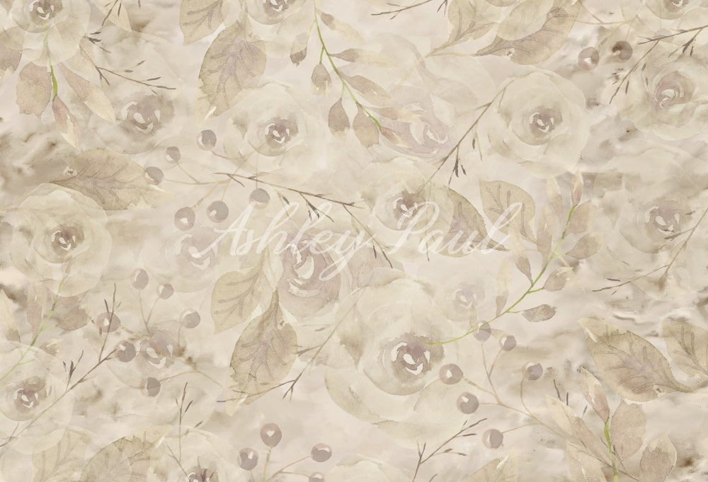 Kate Retro Floral Backdrop Designed by Ashley Paul