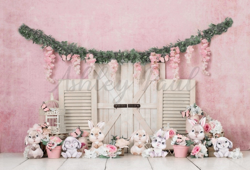 Kate Spring Easter Bunny Backdrop Designed by Ashley Paul - Kate Backdrop AU